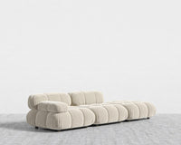 Belia Open End Sofa - Plush Velvet - Warm Taupe