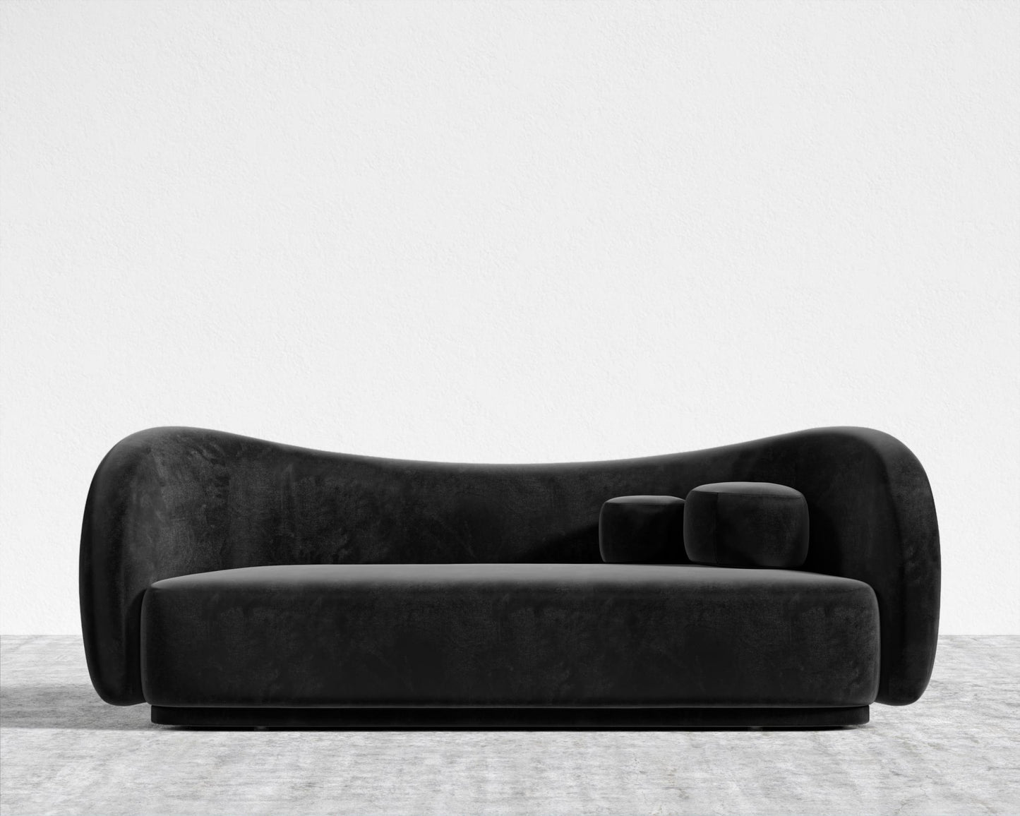 Diane Sofa - Plush Velvet - Black