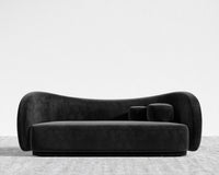 Diane Sofa - Plush Velvet - Black