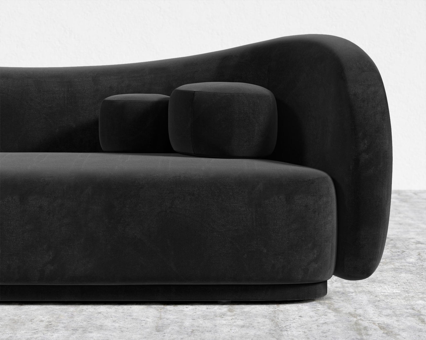 Diane Sofa - Plush Velvet - Black
