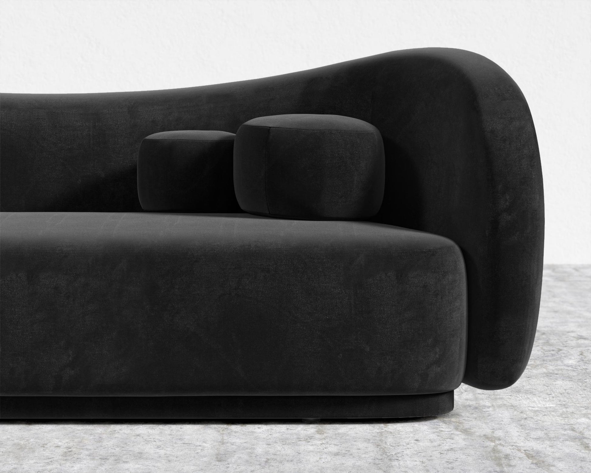 Diane Sofa - Plush Velvet - Black