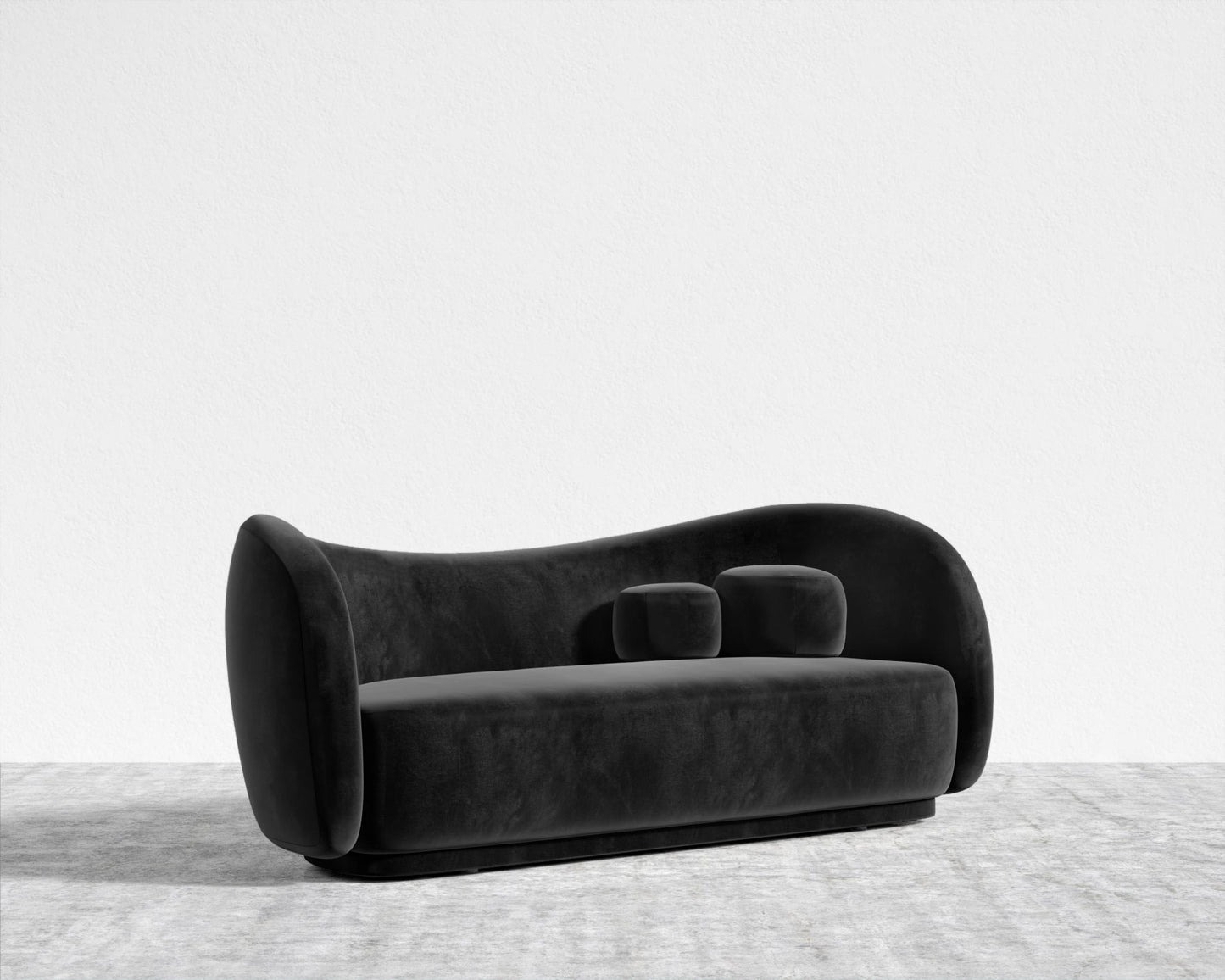 Diane Sofa - Plush Velvet - Black
