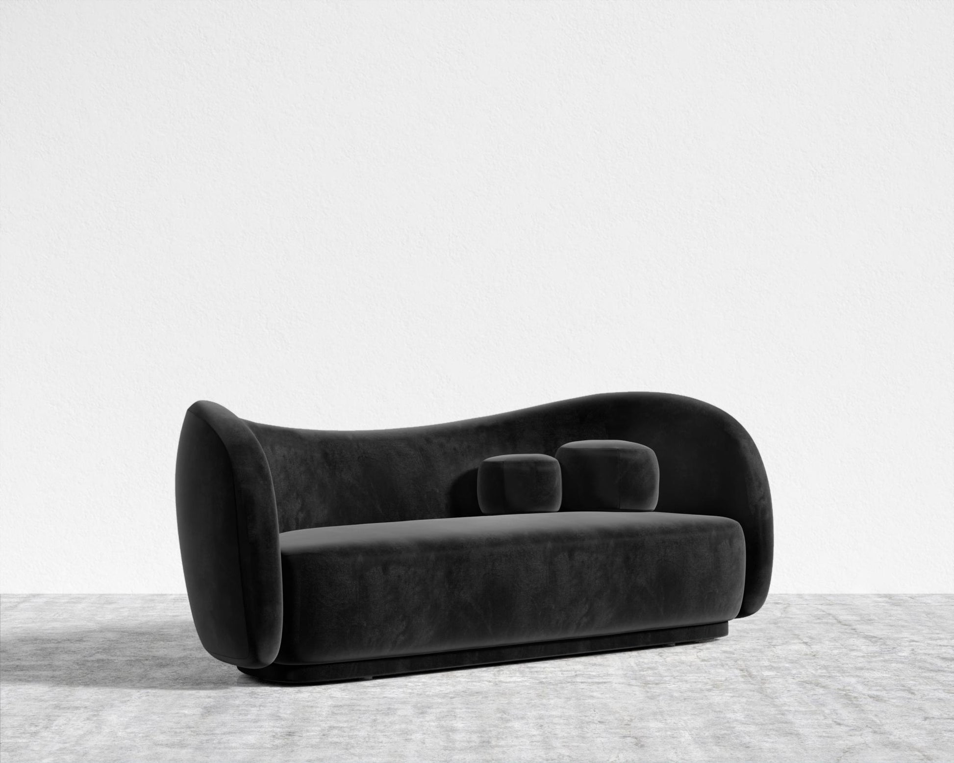 Diane Sofa - Plush Velvet - Black