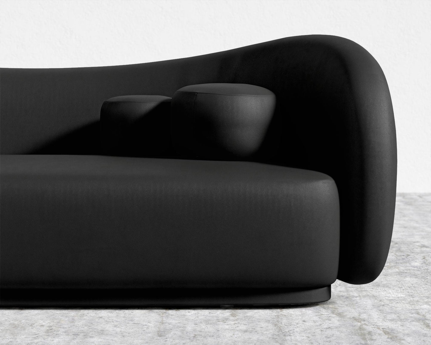 Diane Sofa - Trento Microfiber Leather - Trento Jet Black