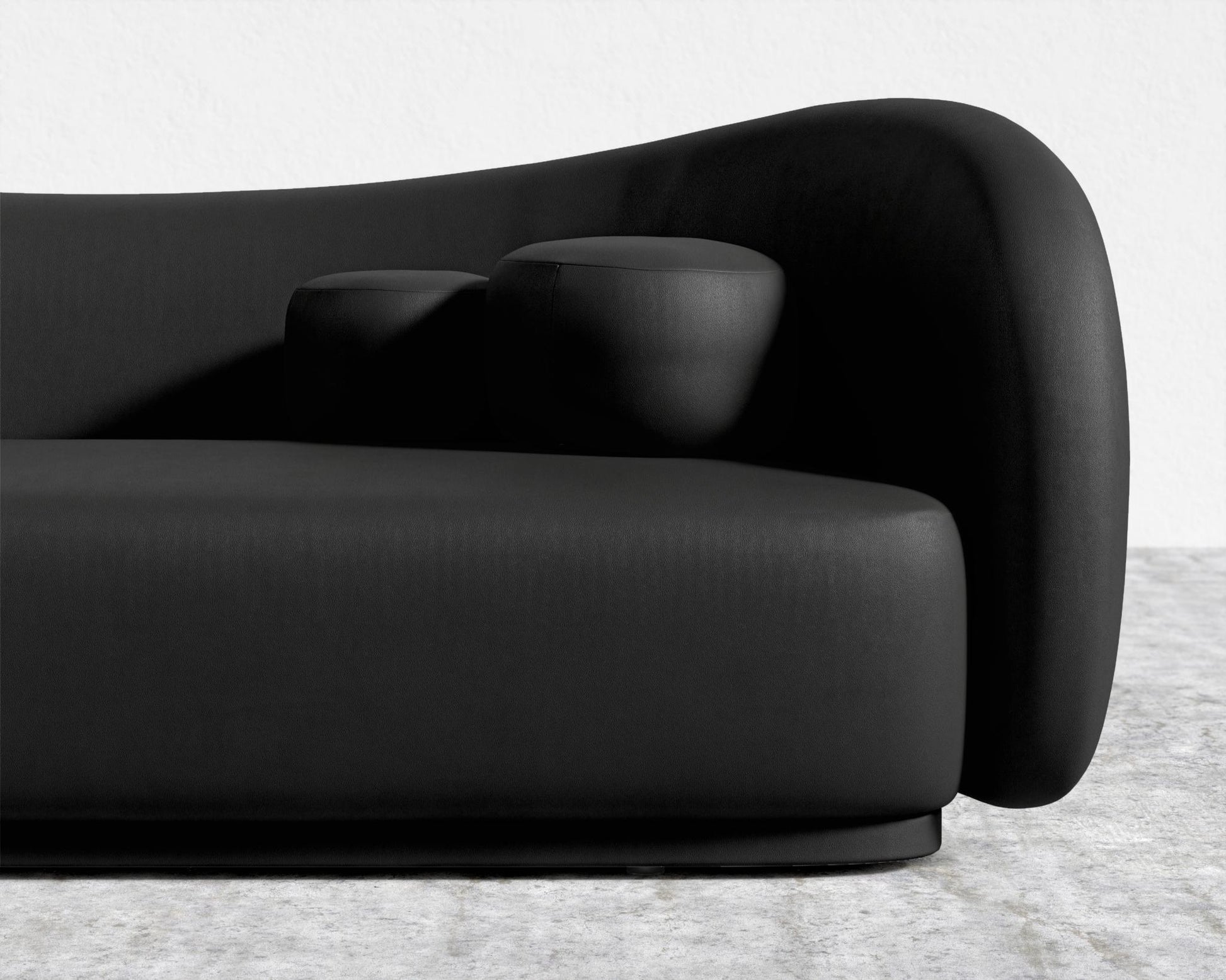 Diane Sofa - Trento Microfiber Leather - Trento Jet Black