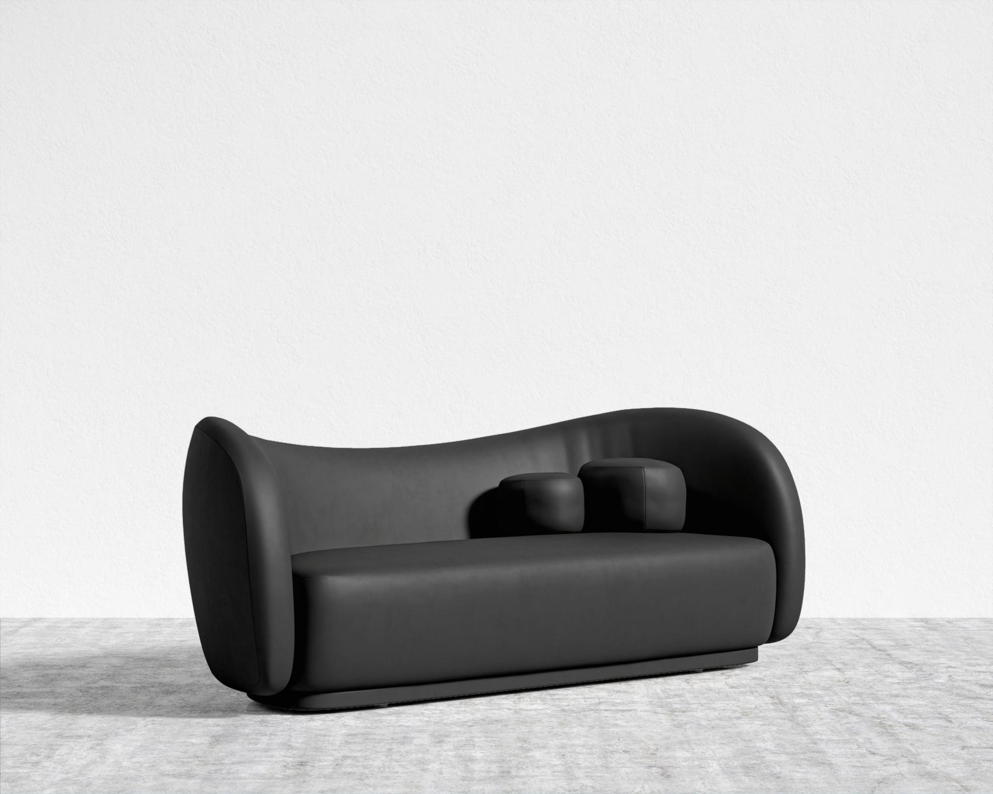 Diane Sofa - Trento Microfiber Leather - Trento Jet Black