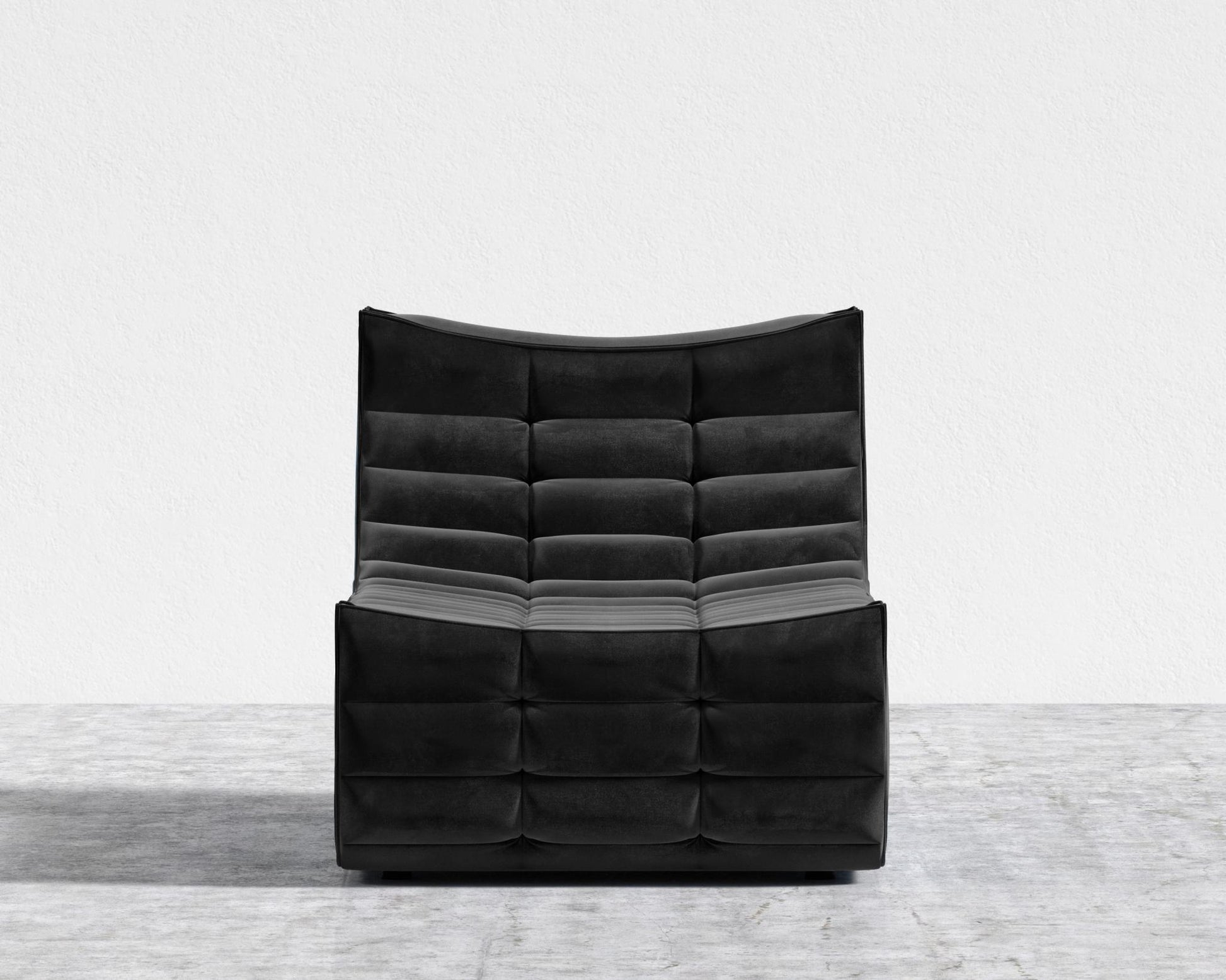 Tanner Chaise - Plush Velvet - Black