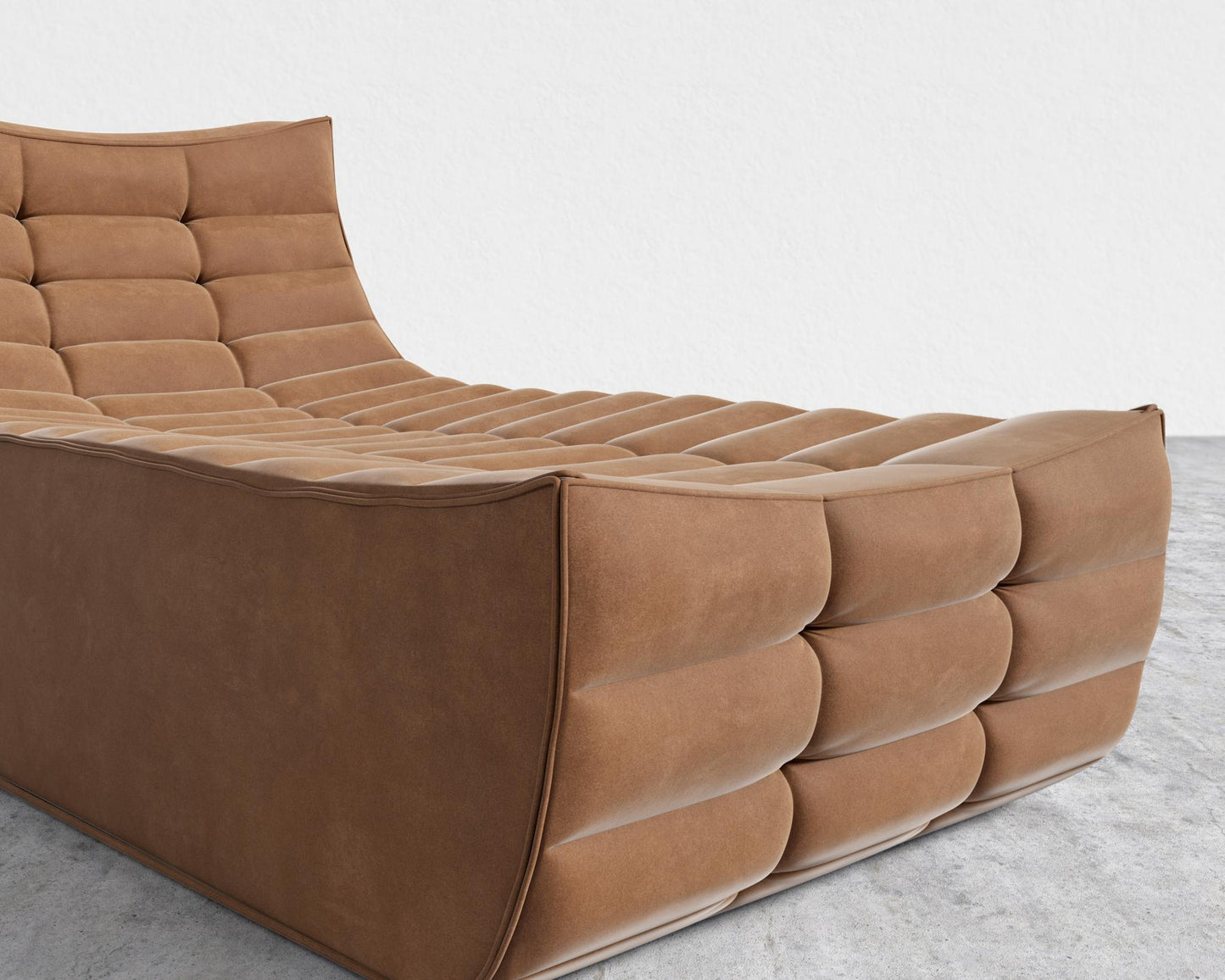 Tanner Chaise - Venice Vegan Suede - Cider