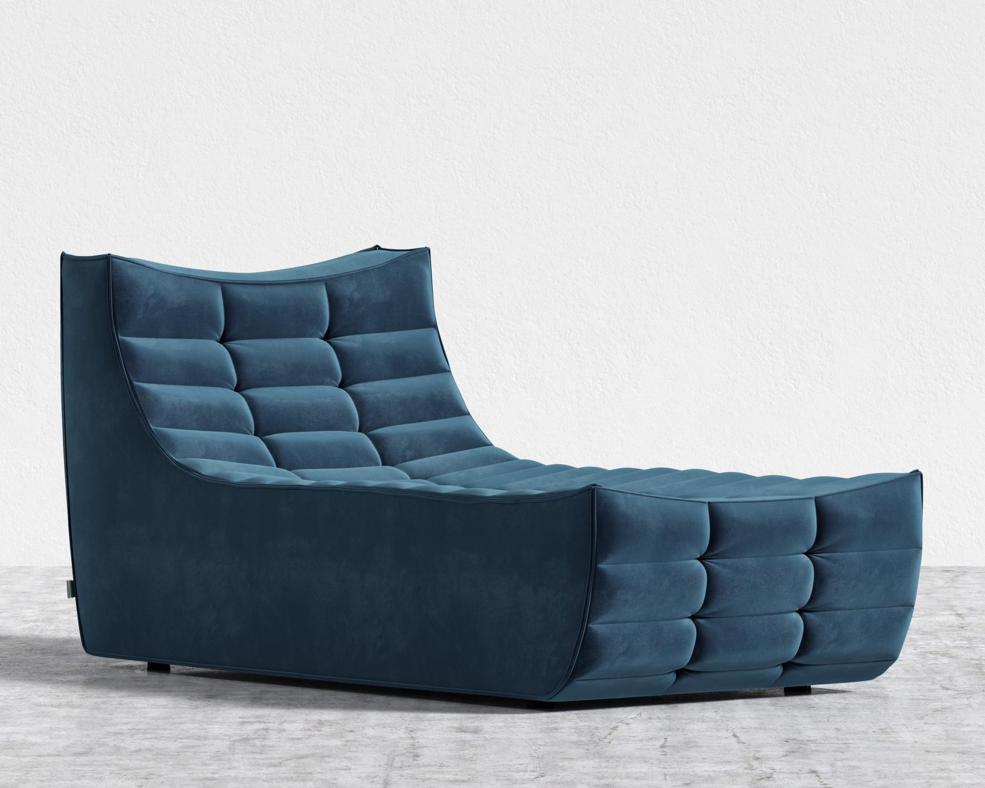 Tanner Chaise - Plush Velvet - Cobalt