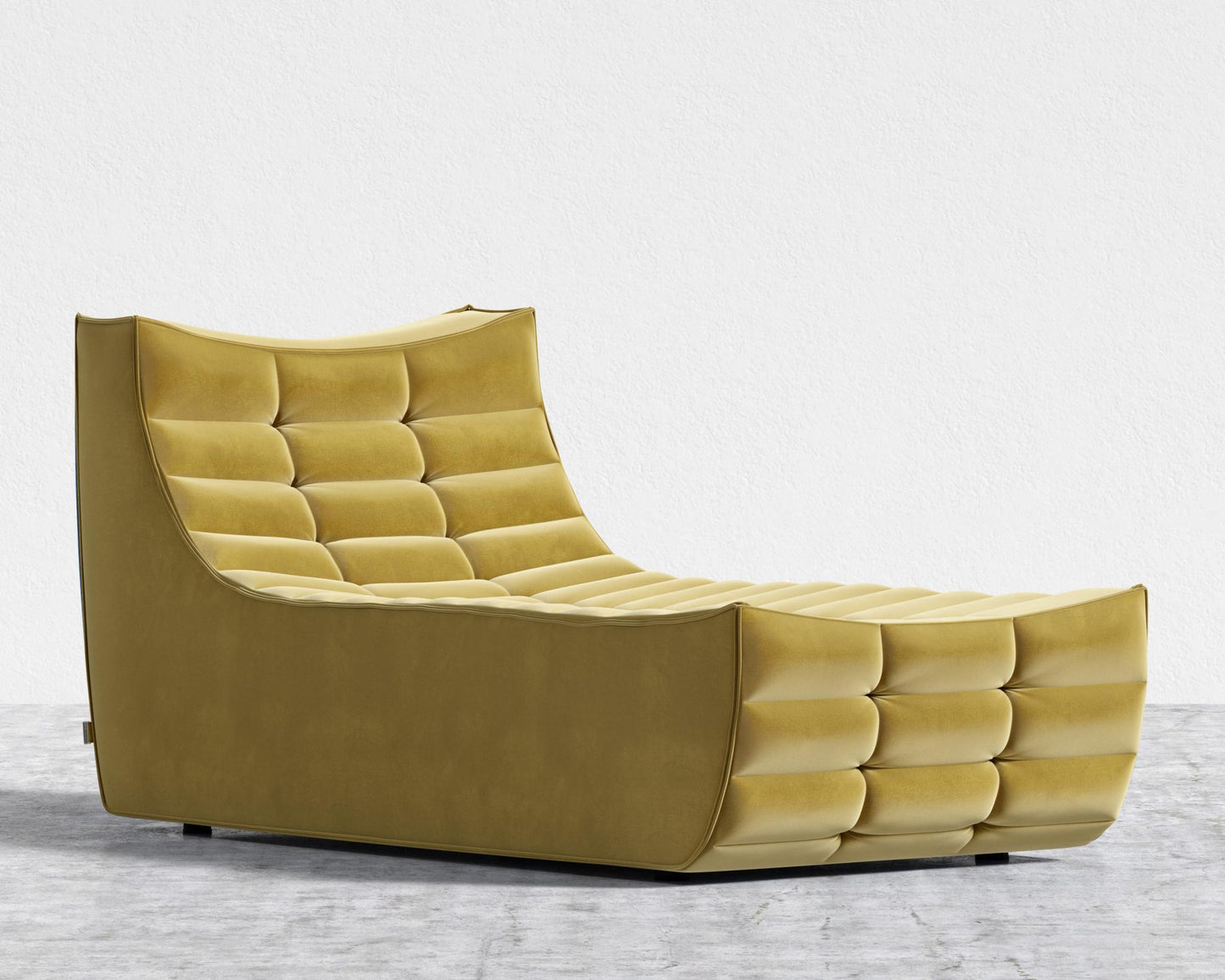Tanner Chaise - Plush Velvet - Golden Beryl