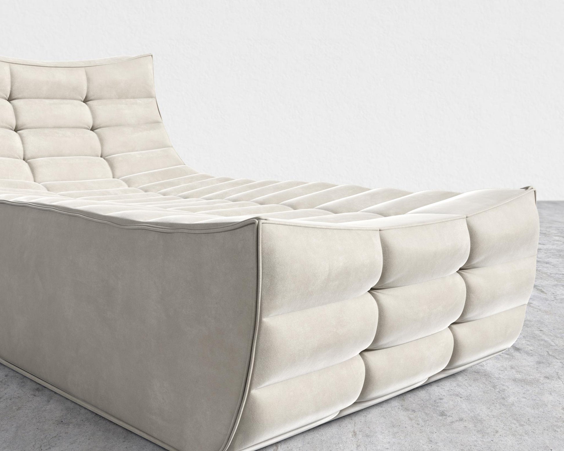 Tanner Chaise - Venice Vegan Suede - Latte