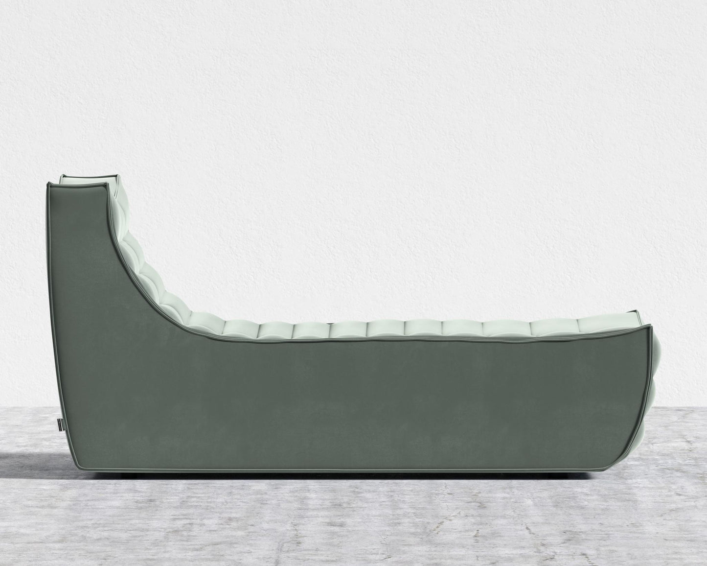 Tanner Chaise - Plush Velvet - Moonstone