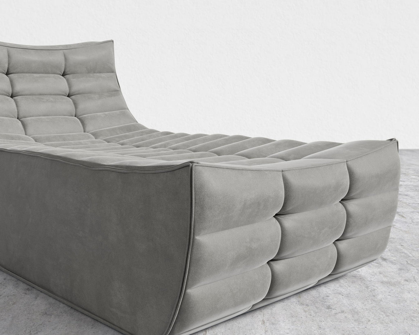 Tanner Chaise - Venice Vegan Suede - Strato