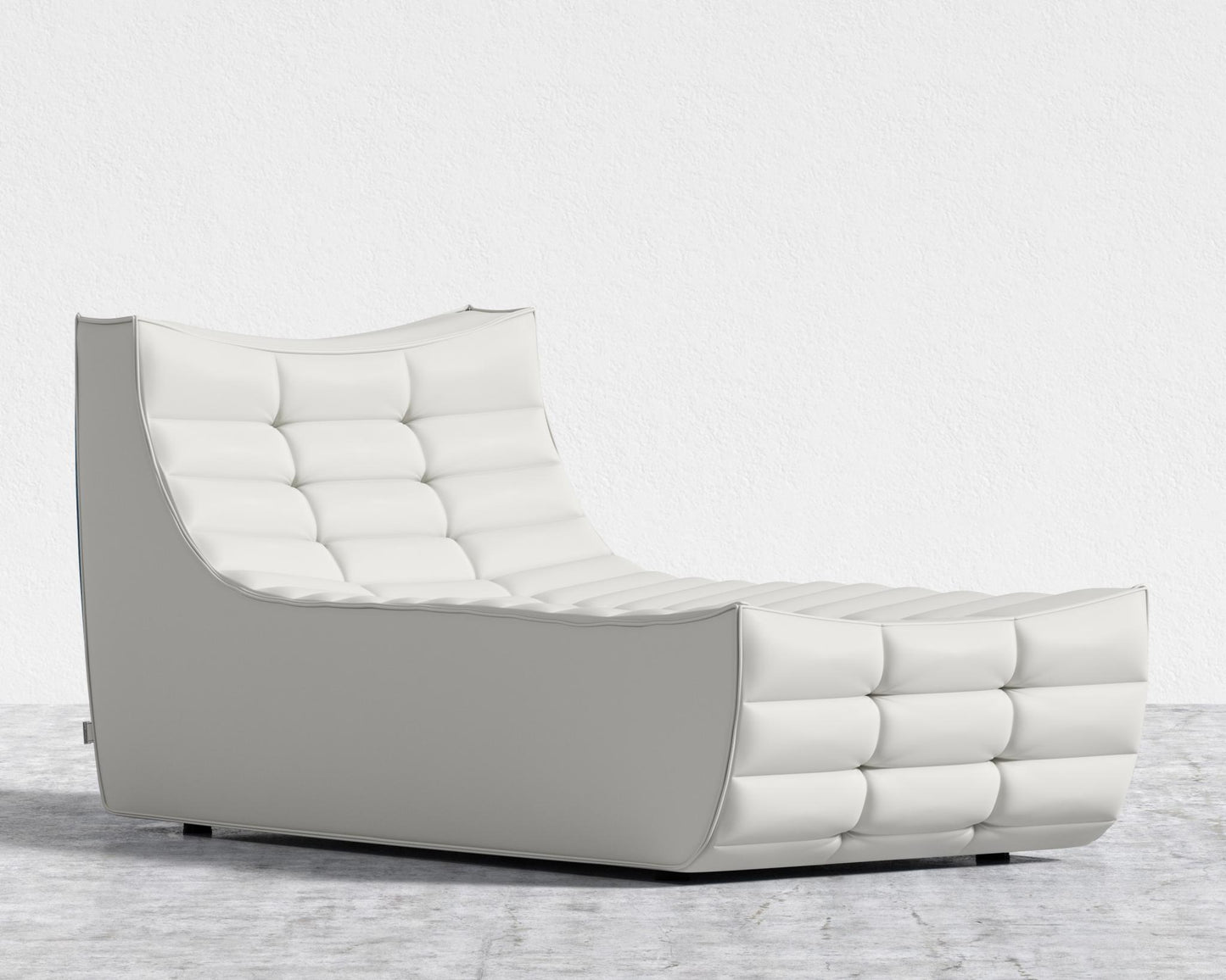 Tanner Chaise - Trento Microfiber Leather - Trento Eggshell