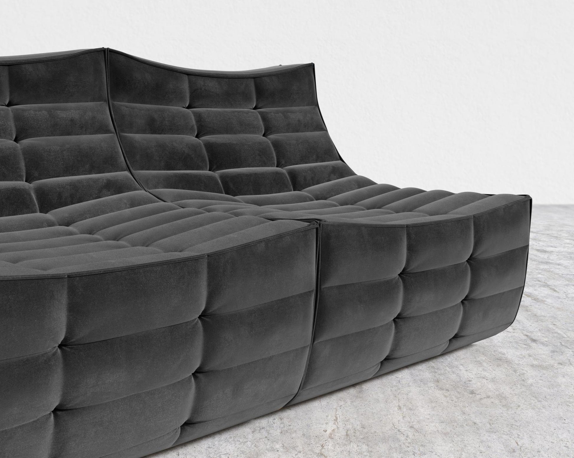 Tanner Sofa - Plush Velvet - Black