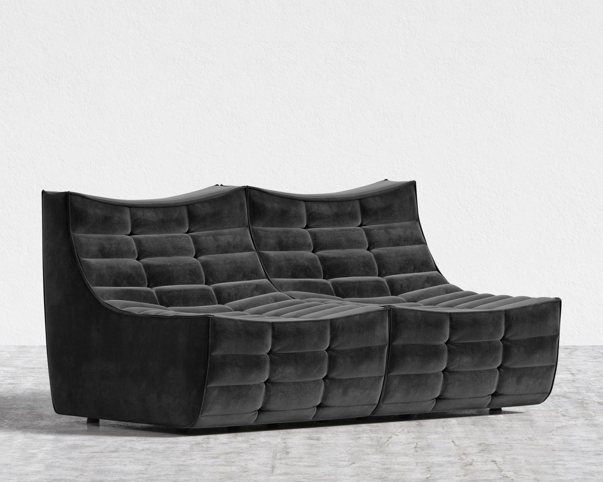 Tanner Sofa - Plush Velvet - Black