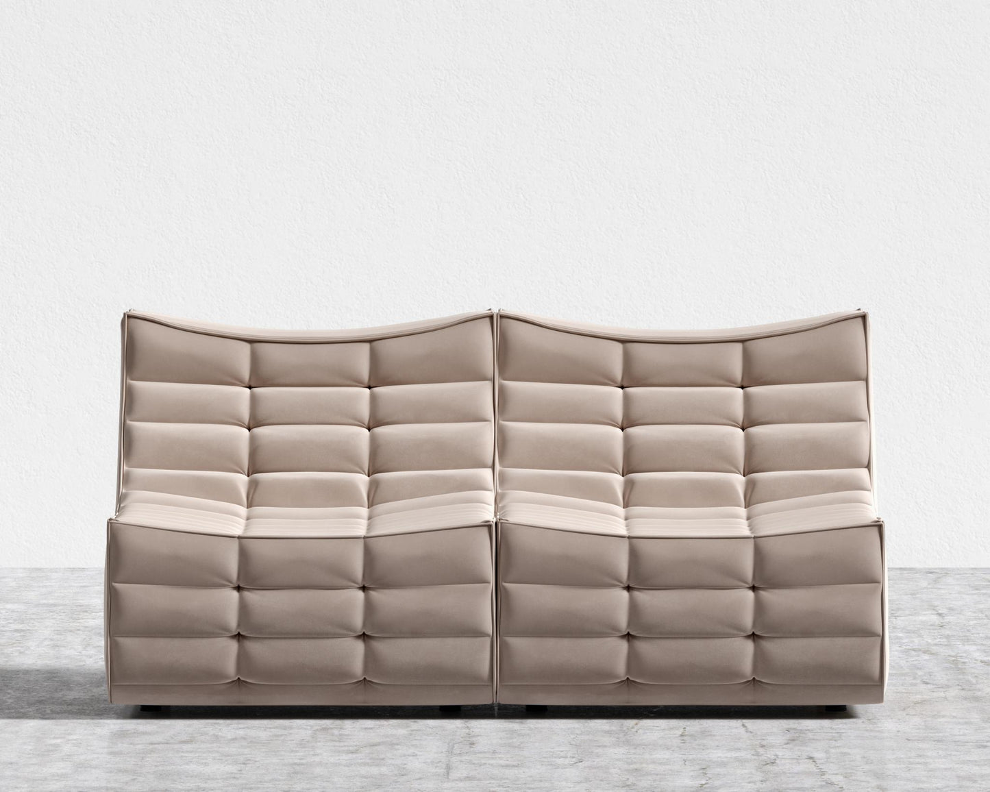 Tanner Sofa - Plush Velvet - Blush