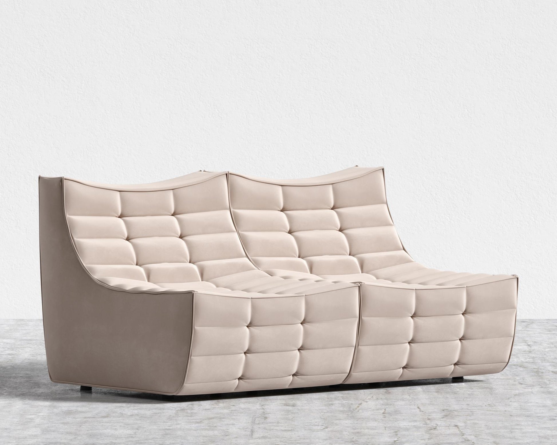 Tanner Sofa - Plush Velvet - Blush