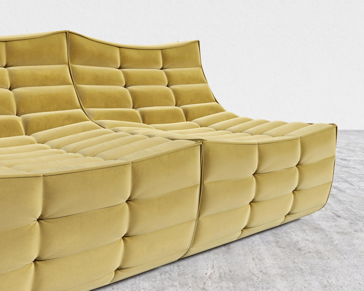 Tanner Sofa - Plush Velvet - Golden Beryl