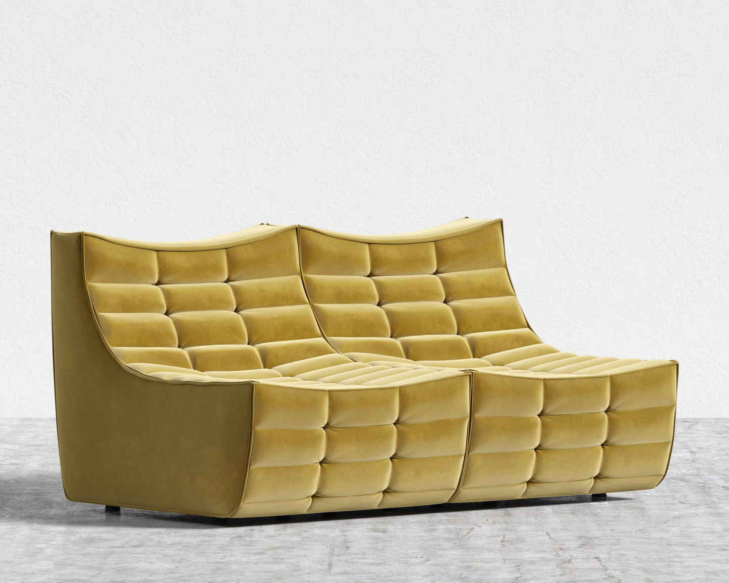 Tanner Sofa - Plush Velvet - Golden Beryl