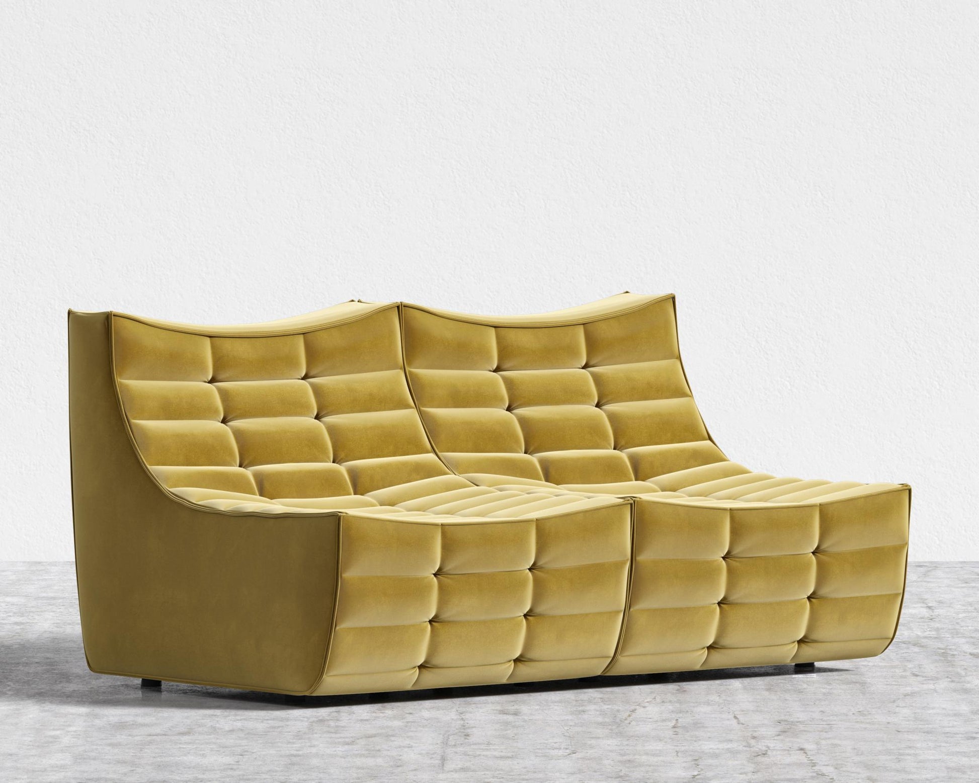 Tanner Sofa - Plush Velvet - Golden Beryl
