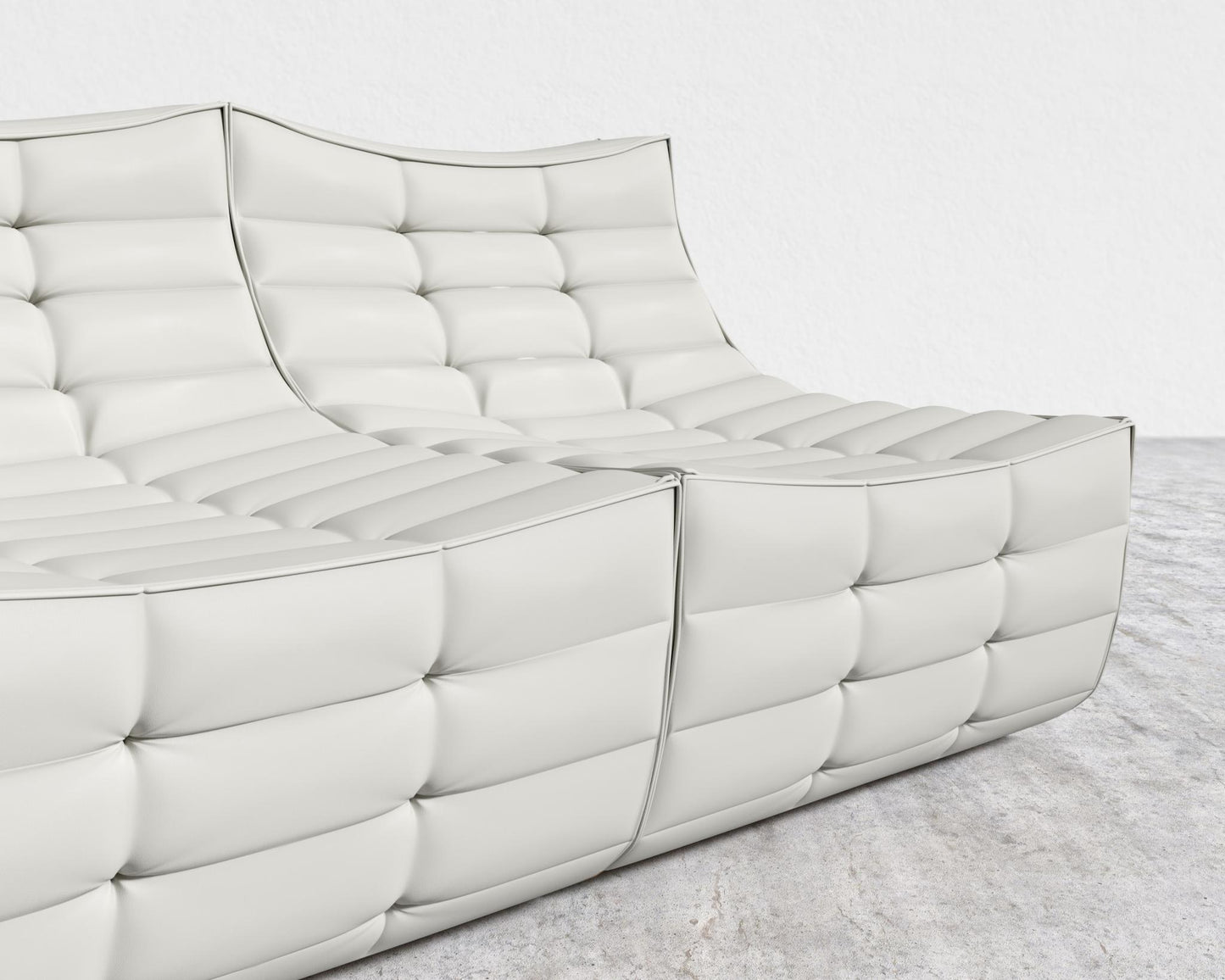 Tanner Sofa - Trento Microfiber Leather - Trento Eggshell