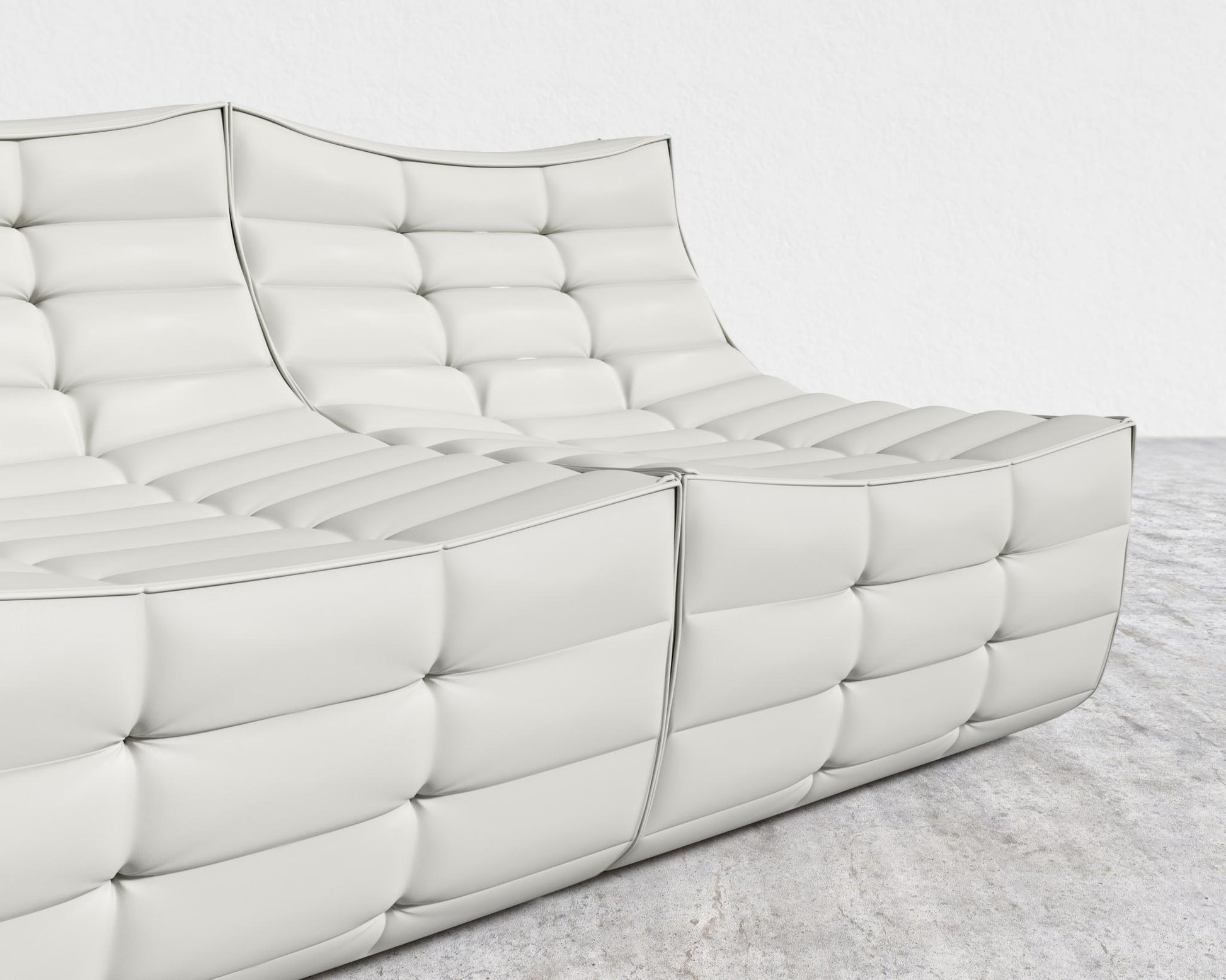 Tanner Sofa - Trento Microfiber Leather - Trento Eggshell