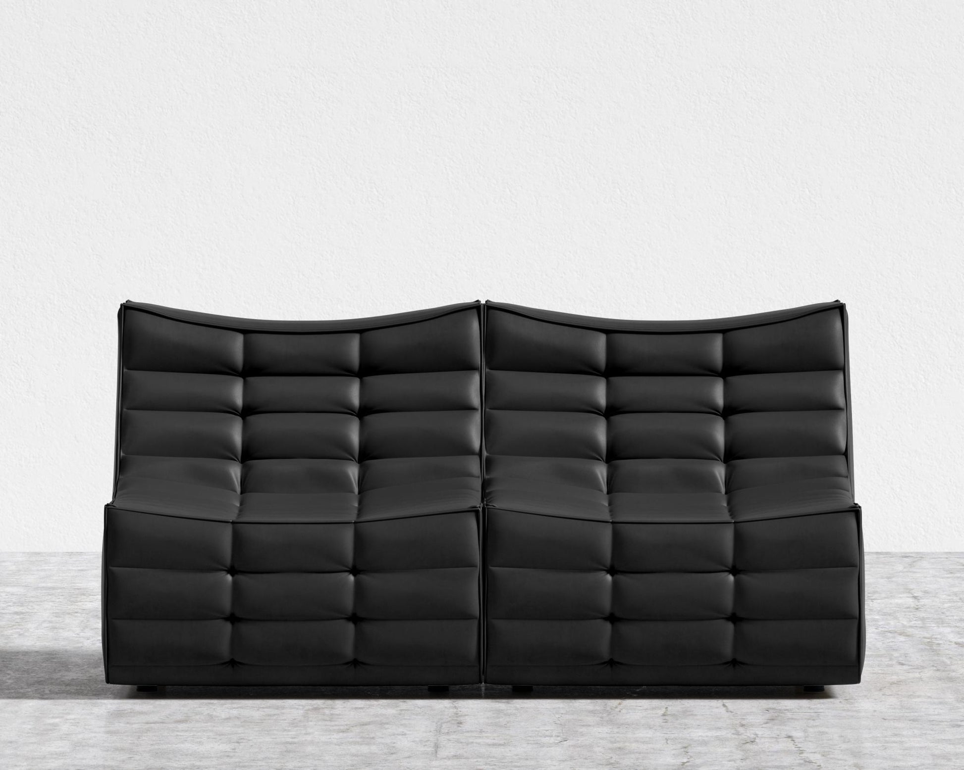 Tanner Sofa - Trento Microfiber Leather - Trento Jet Black