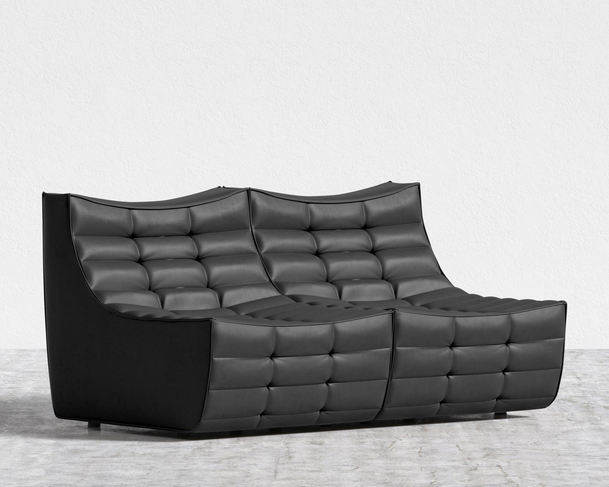 Tanner Sofa - Trento Microfiber Leather - Trento Jet Black