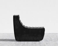 Tanner Armless - Plush Velvet - Black