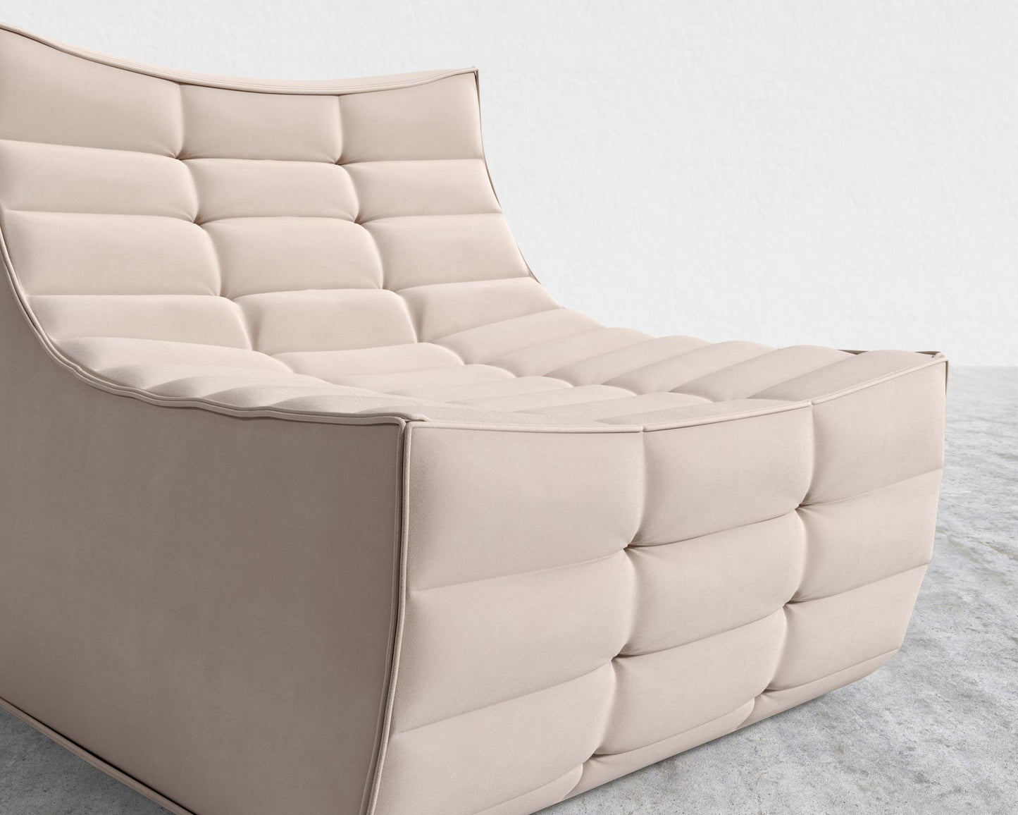 Tanner Armless - Plush Velvet - Blush