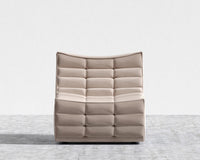 Tanner Armless - Plush Velvet - Blush