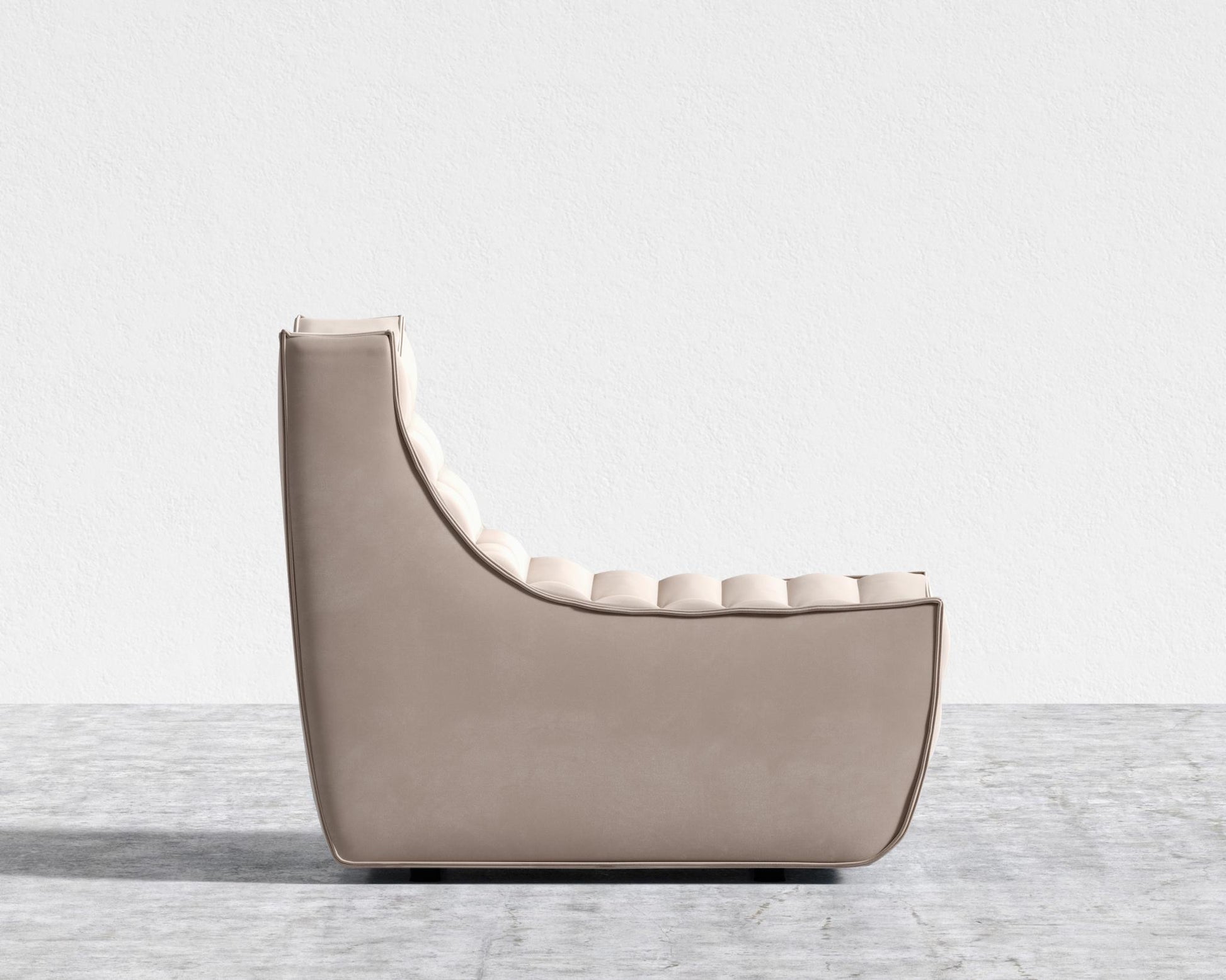 Tanner Armless - Plush Velvet - Blush