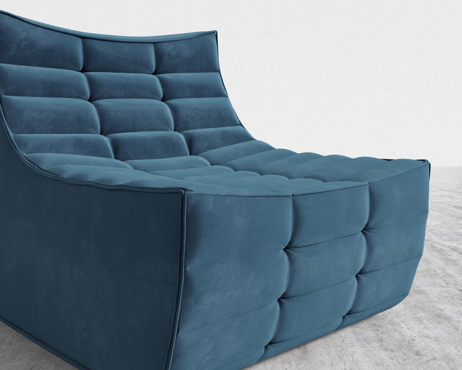 Tanner Armless - Plush Velvet - Cobalt