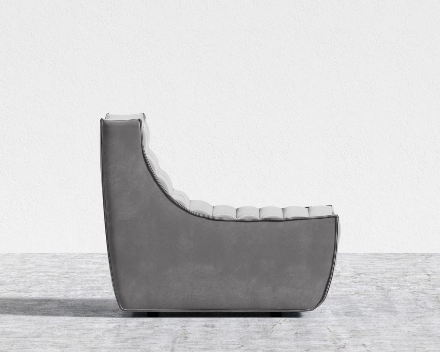 Tanner Armless - Plush Velvet - Glacier Grey