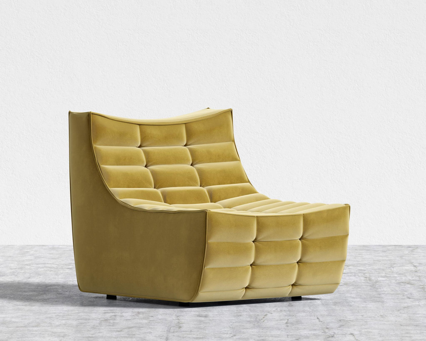 Tanner Armless - Plush Velvet - Golden Beryl