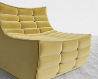 Tanner Armless - Plush Velvet - Golden Beryl