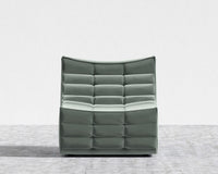 Tanner Armless - Plush Velvet - Moonstone