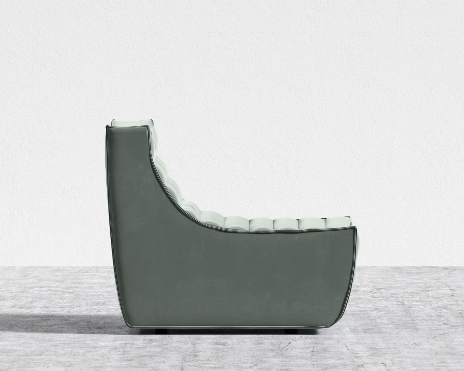 Tanner Armless - Plush Velvet - Moonstone