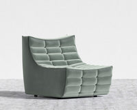 Tanner Armless - Plush Velvet - Moonstone