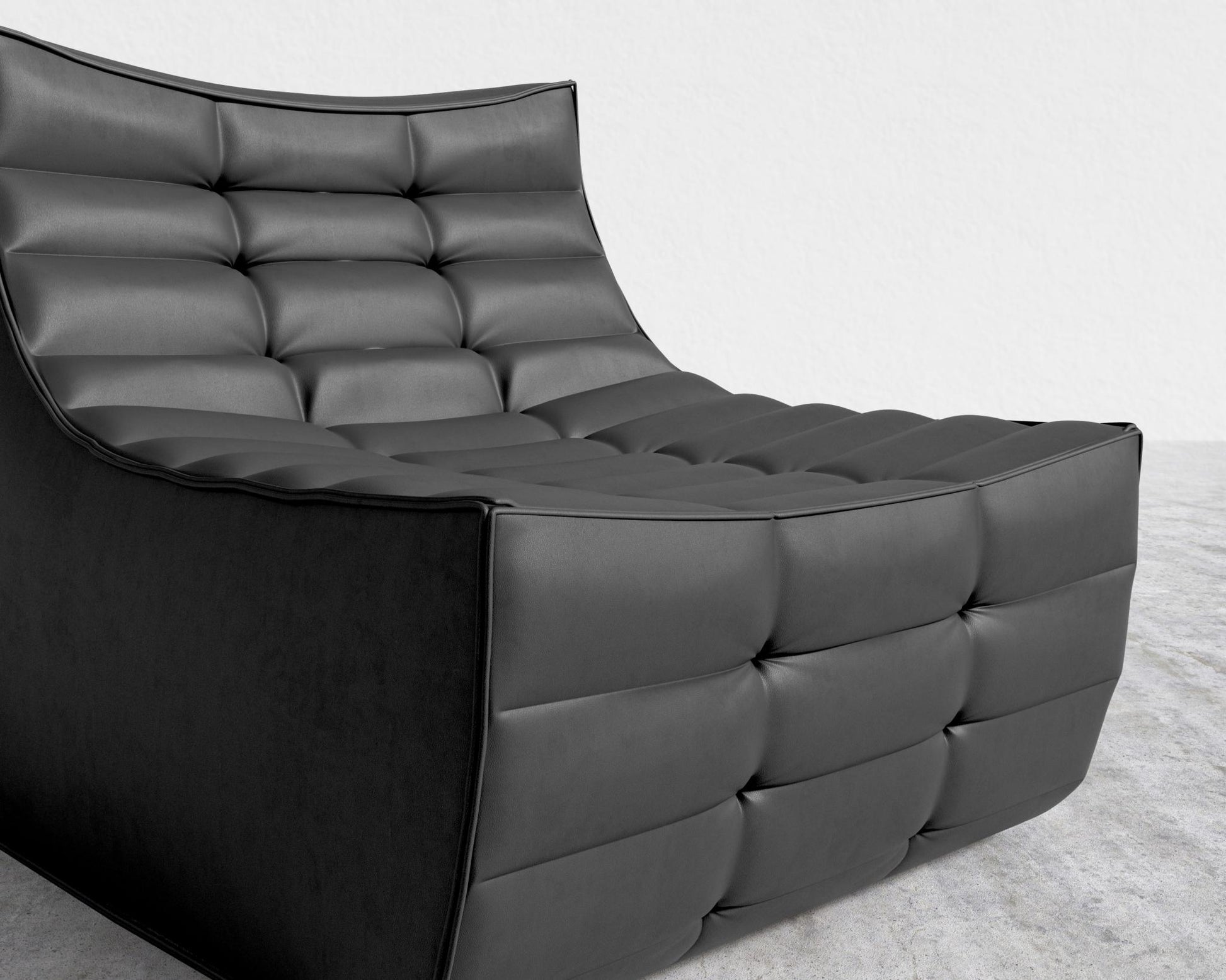 Tanner Armless - Trento Microfiber Leather - Trento Jet Black