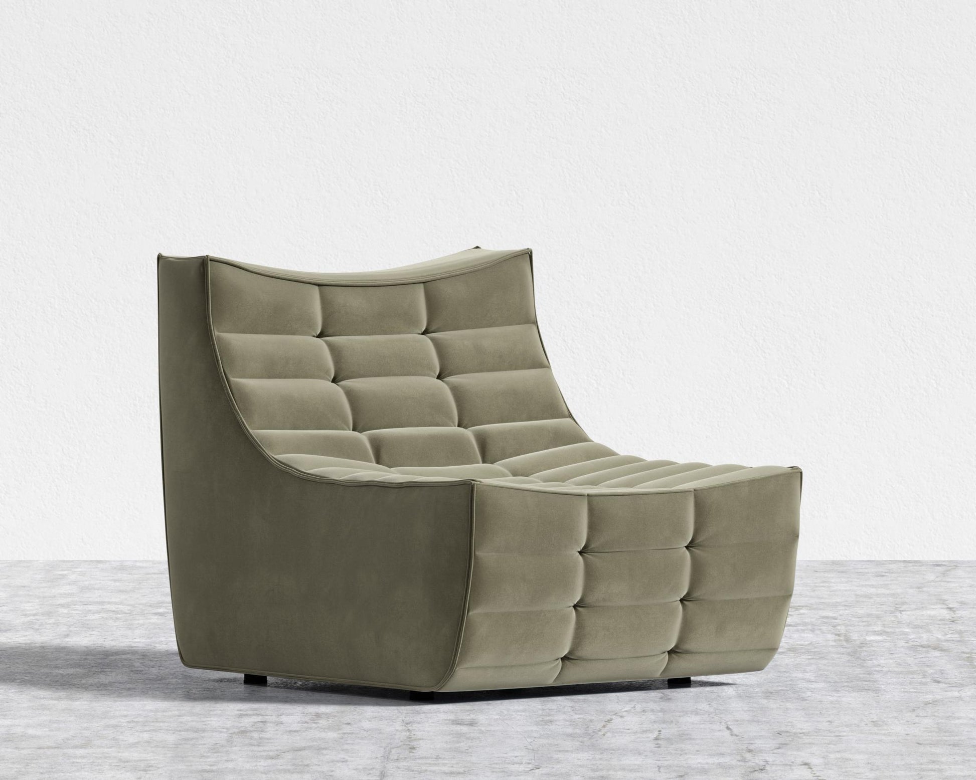 Tanner Armless - Signature Plush Velvet - Olive Green