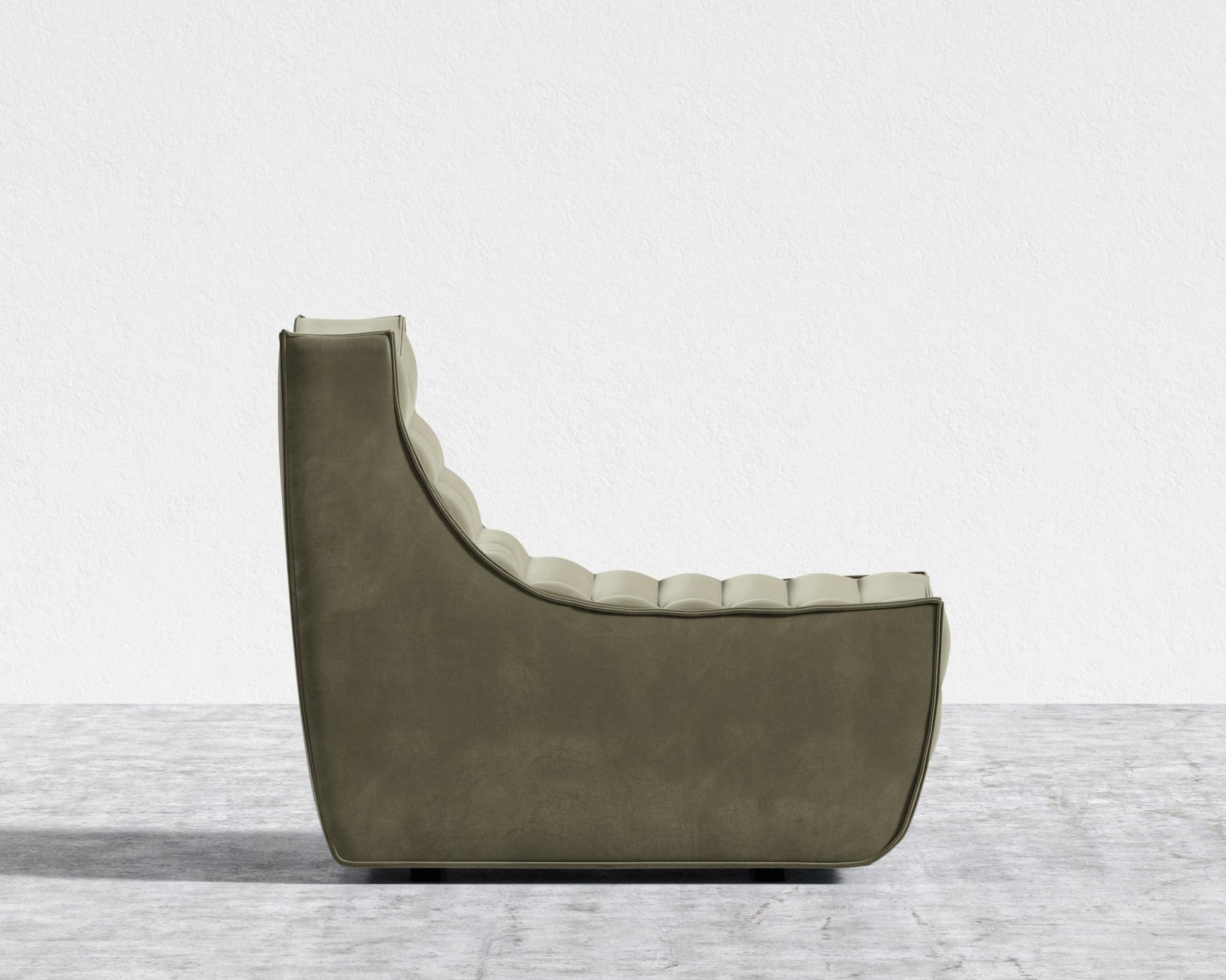 Tanner Armless - Signature Plush Velvet - Olive Green