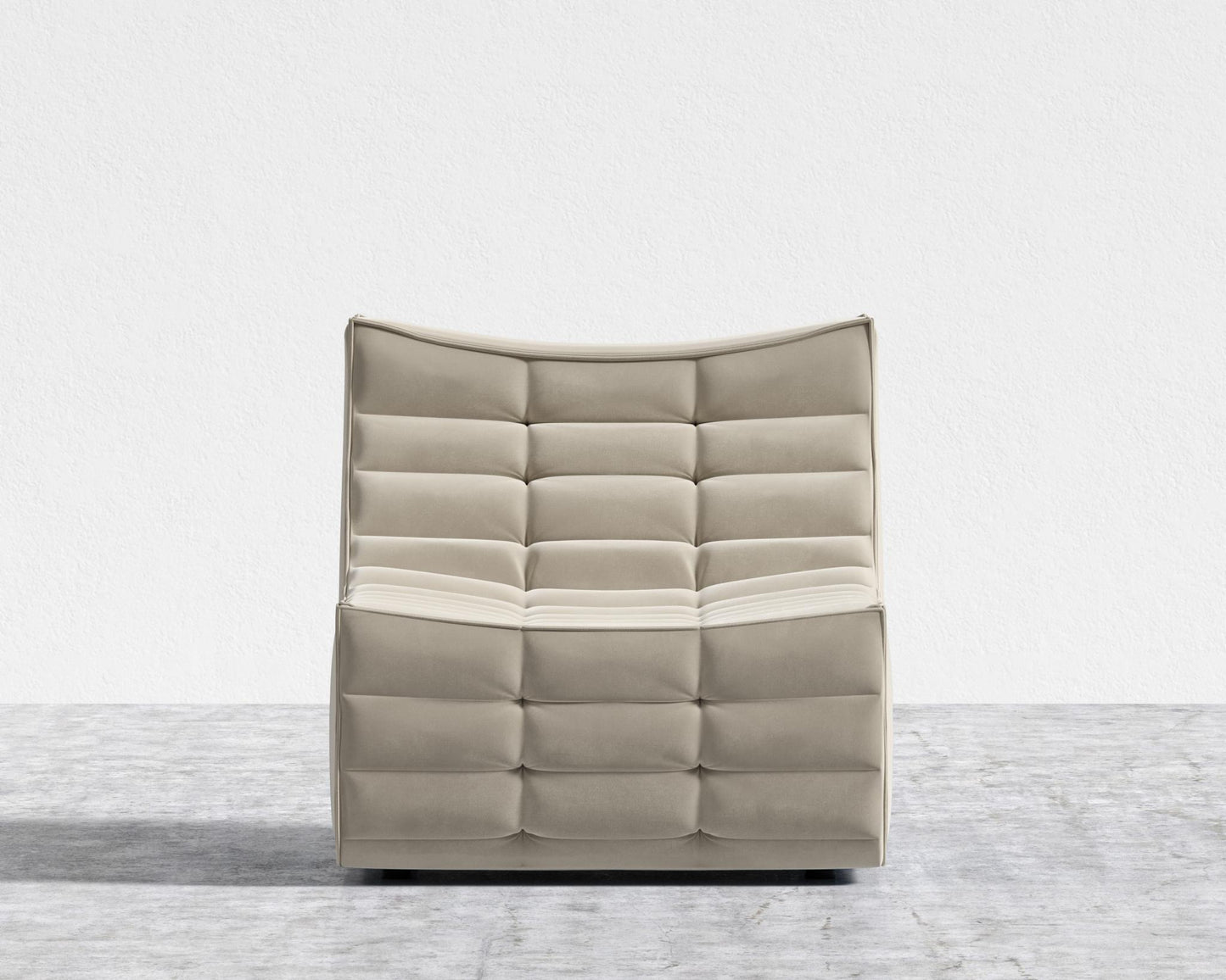 Tanner Armless - Signature Plush Velvet - Warm Taupe