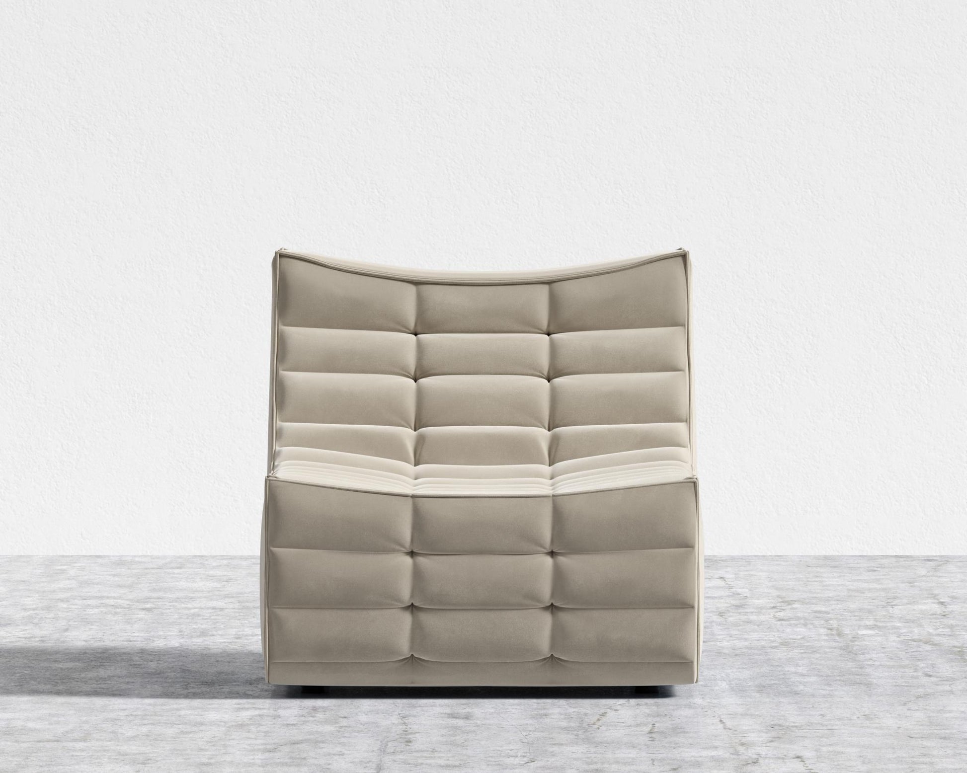 Tanner Armless - Signature Plush Velvet - Warm Taupe