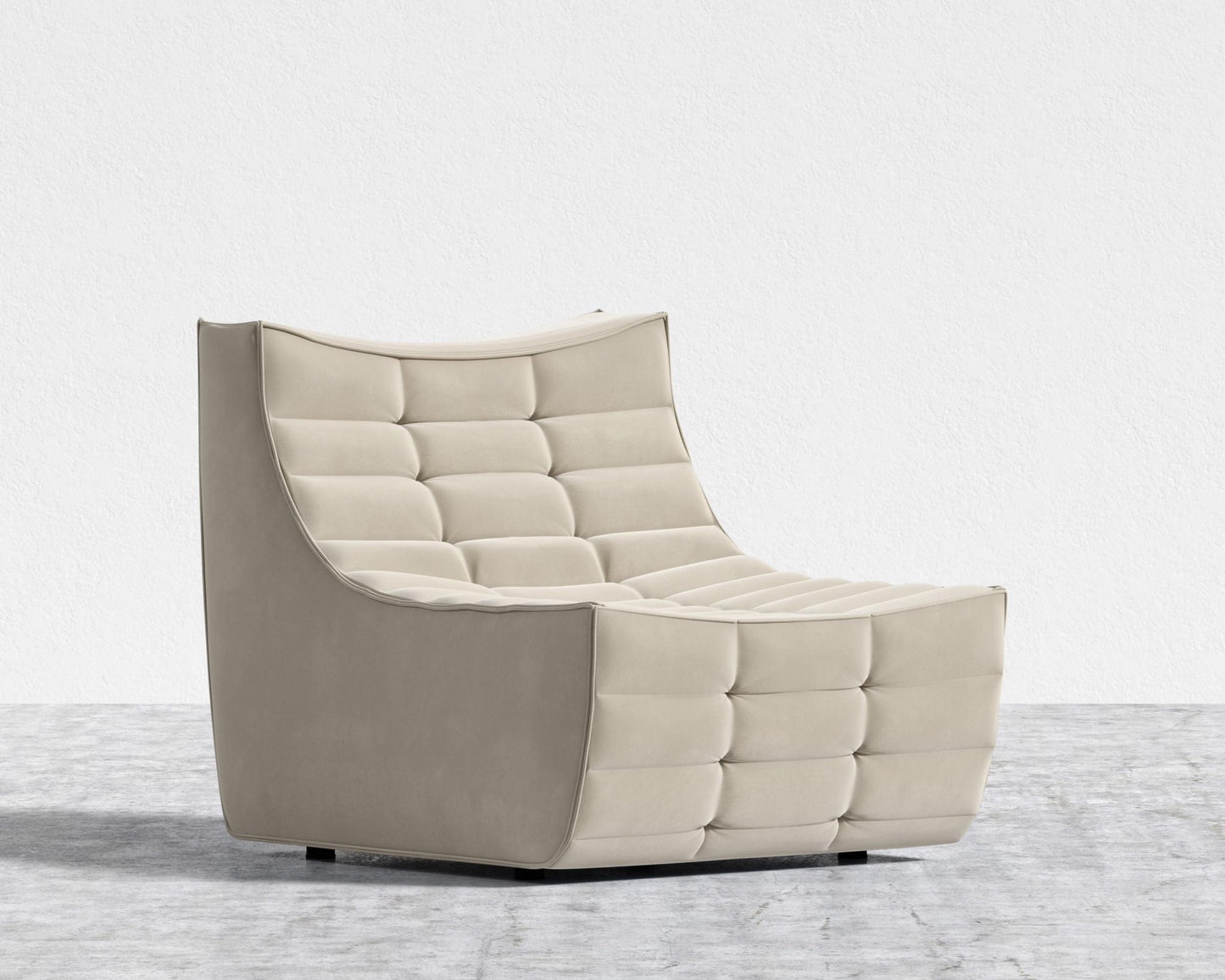 Tanner Armless - Signature Plush Velvet - Warm Taupe