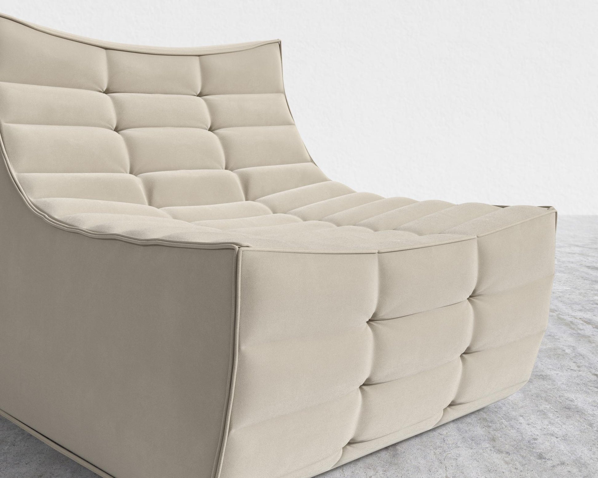 Tanner Armless - Signature Plush Velvet - Warm Taupe