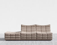 Tanner Open End Sofa - Plush Velvet - Blush