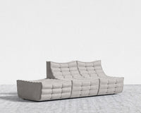 Tanner Open End Sofa - Venice Vegan Suede - Chiffon