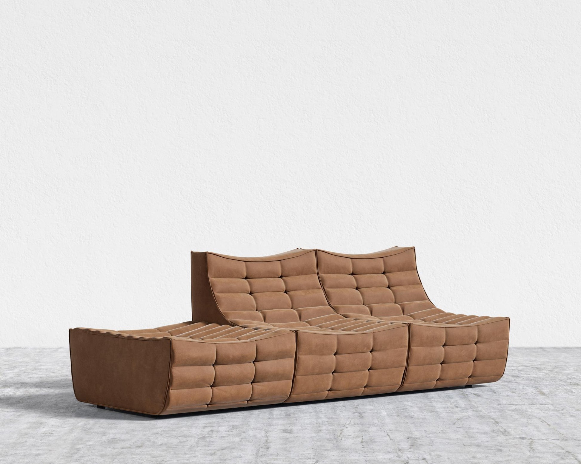 Tanner Open End Sofa - Venice Vegan Suede - Cider
